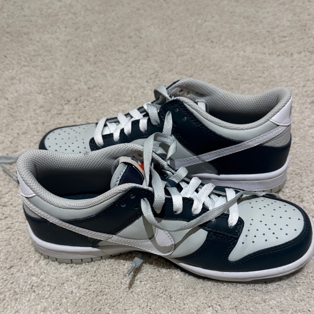 Nike Dunk Low in Dark green and Light Gray/green